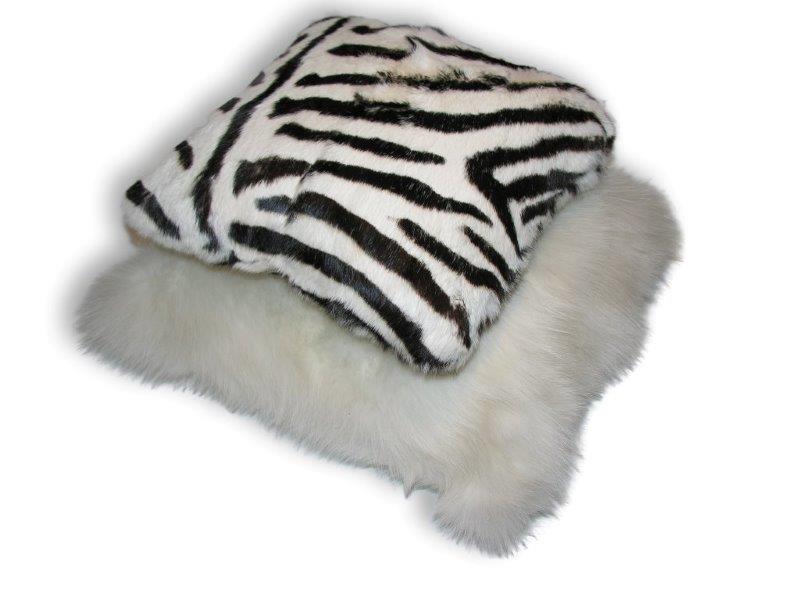 Dellera Pellicce - cuscini volpe shadow-lapin zebra (3)