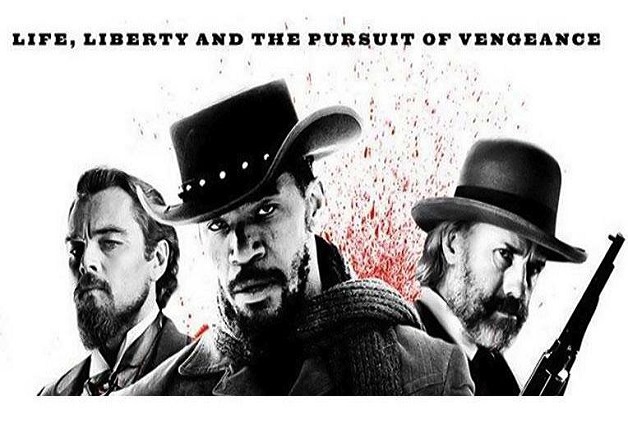 Leonardo Di Caprio, Jamie Foxx e Christoph Waltz, i protagonisti di Django Unchained