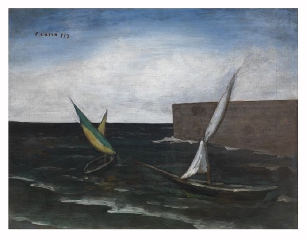 Carlo Carrà, Vele nel porto, 1923, Firenze, Fondazione di Studi sulla Storia dell'Arte Roberto Longhi