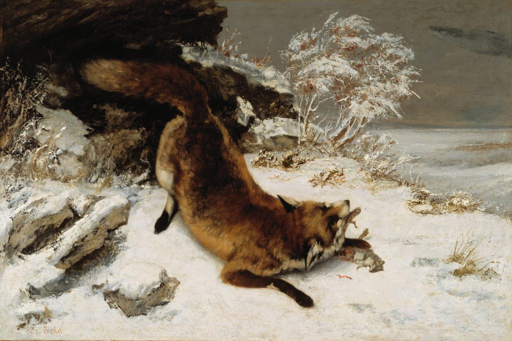 Courbet, Volpe nella neve