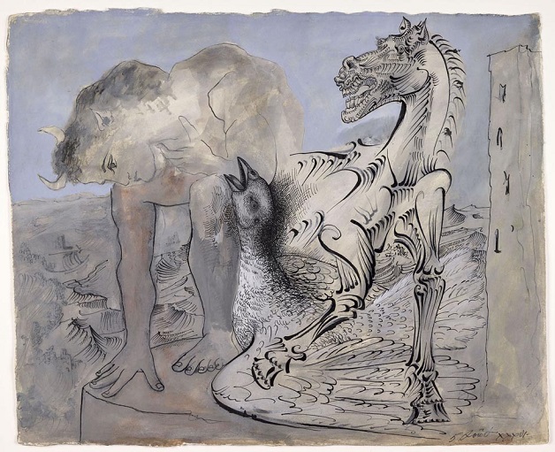 Pablo Picasso, Fauno, cavallo e uccello, 1936, Museo Picasso, Parigi