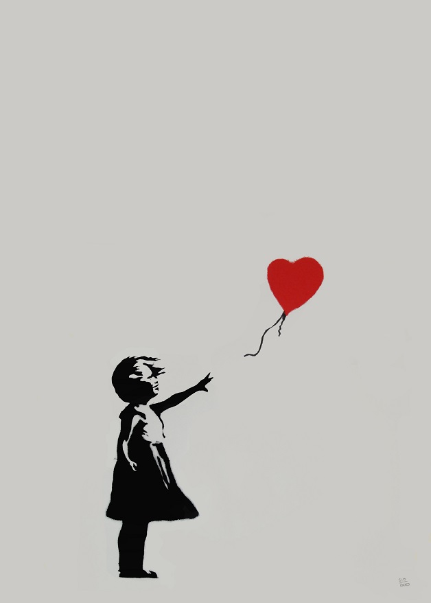 GIrl with red Balloon, 2004, Butterfly Art News Collection